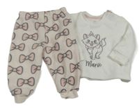 Bílo-světlerůžové fleecové pyžamo s Marií Primark