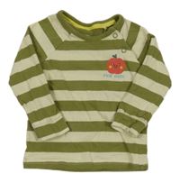 Khaki-smetanové pruhované triko s jablkem George