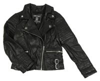 Černá koženková bunda C&A