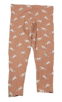 Starorůžové legíny s koníky Primark