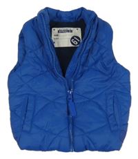 Modrá šusťáková zateplená vesta Mothercare