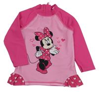 Růžové UV tričko s Minnie Disney