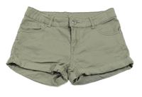 Šedé plátěné kraťasy Page one young