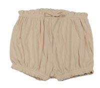 Pudrové žebrované kraťasy Tu