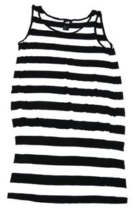 Černp-bílá pruhovaná tunika H&M