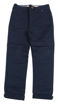 Tmavomodré plátěné chino kalhoty Denim Co.