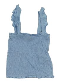 Světlemodrý žabičkový crop top zn. New Look 