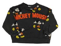 Antracitová oversize mikina s Mickeym Zara