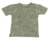 Khaki tričko s dinosaury George 