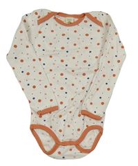 Bílo-oranžové body s puntíky Alana