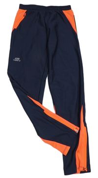 Tmavomodro-oranžové funkční sportovní kalhoty Decathlon