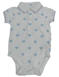 Bílo-modré polo body s medvídky Next