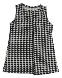 Černo-bílý vzorovaný cardigan Shein