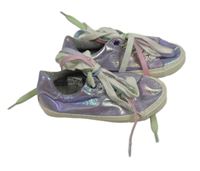 Fialové lesklé koženkové boty F&F vel. 31