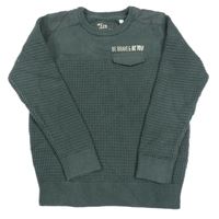 Zelenošedý vzorovaný svetr C&A