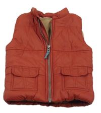 Červená šusťáková zateplená vesta Nutmeg