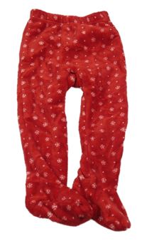 Červené chlupaté polodupky s vločky