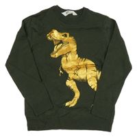 Khaki svetr s dinosaurem H&M
