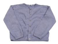 Levandulový propínací svetr s dirkovaným vzorem Next