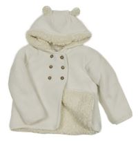 Bílý svetrový zateplený kabátek s kapucí John Lewis