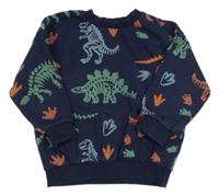 Tmavomodrá mikina s dinosaury F&F