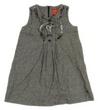 Hnědo-bílé vzorované šaty s volánky Esprit 