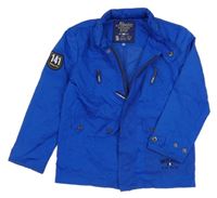 Kobaltově modrá šusťáková  bunda s ukrývací kapucí Losan