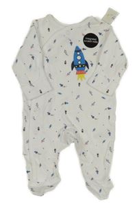 Nové - Bílý overal s raketami Peacocks