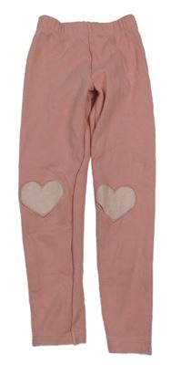 Růžové zateplené legíny se srdíčky Nutmeg 