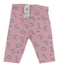 Nové - Světlemodré capri legíny s dinosaury Dunnes