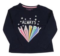 Tmavomodré triko s nápisem Primark 