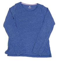 Tmavomoré melírované triko H&M