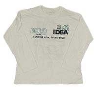 Bílé triko s nápisy Zara