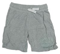 Šedé melírované kraťasy s nápisem H&M