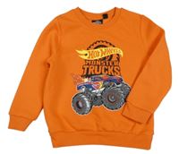 Oranžová mikina s Monster truck Primark