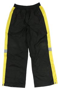 Černo-žluté šusťákové nepromokavé kalhoty alive