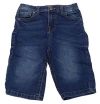 Tmavomodré teplákové riflové kraťasy Denim Co.