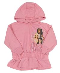 Růžová mikina s Barbie a kapucí Barbie