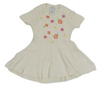 Smetanové vzorované svetrové šaty miss mona MOUSE