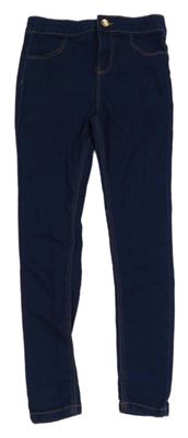 Tmavomodré skinny teplákové rifle Denim Co.