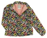 Černo-barevná vzorovaná šusťáková jarní parka name it.