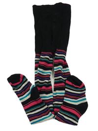 Černo-pruhované punčocháče 