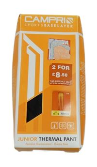 Nové - černé thermo spodní kalhoty s logem CAMPRI