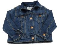 Modrá tepláková riflová bunda s límečkem Denim Co.