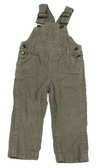 Hnědošedé manšestrové laclové podšité kalhoty impidimpi