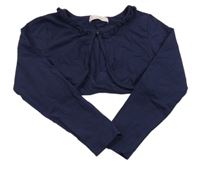 Tmavomodré propínací bolérko s volánkem Emma Girl