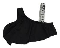 Černo-bílá asymetrická plavková lambáda s nápisem bpc