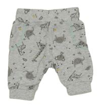 Světlešedé melírované tepláky se zvířátky PRIMARK