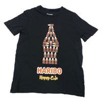 Černé tričko s potiskem - HARIBO TEZENIS