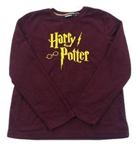 Vínová fleecová mikina s nápisem - Harry Potter zn. Primark